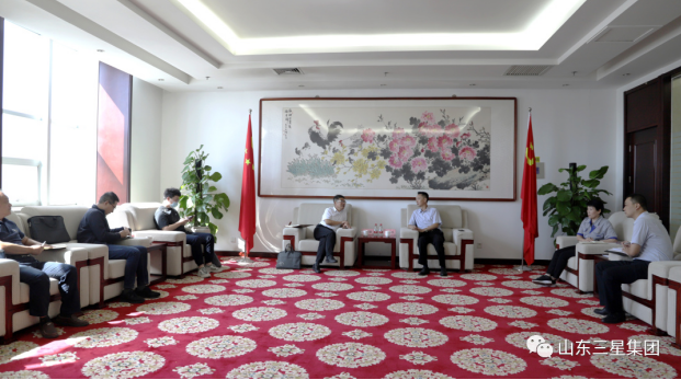 濱州市工信局黨組成員、副局長孫軼修來山東三星集團調(diào)研
